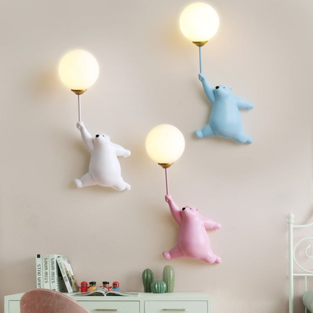 Modern Wall Lamp Cute Bear Design Home Decor Accent - Image 2
