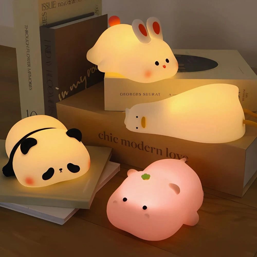 Night Light Kids Rechargeable Dimmable Animal Bedside Lamp - Image 1