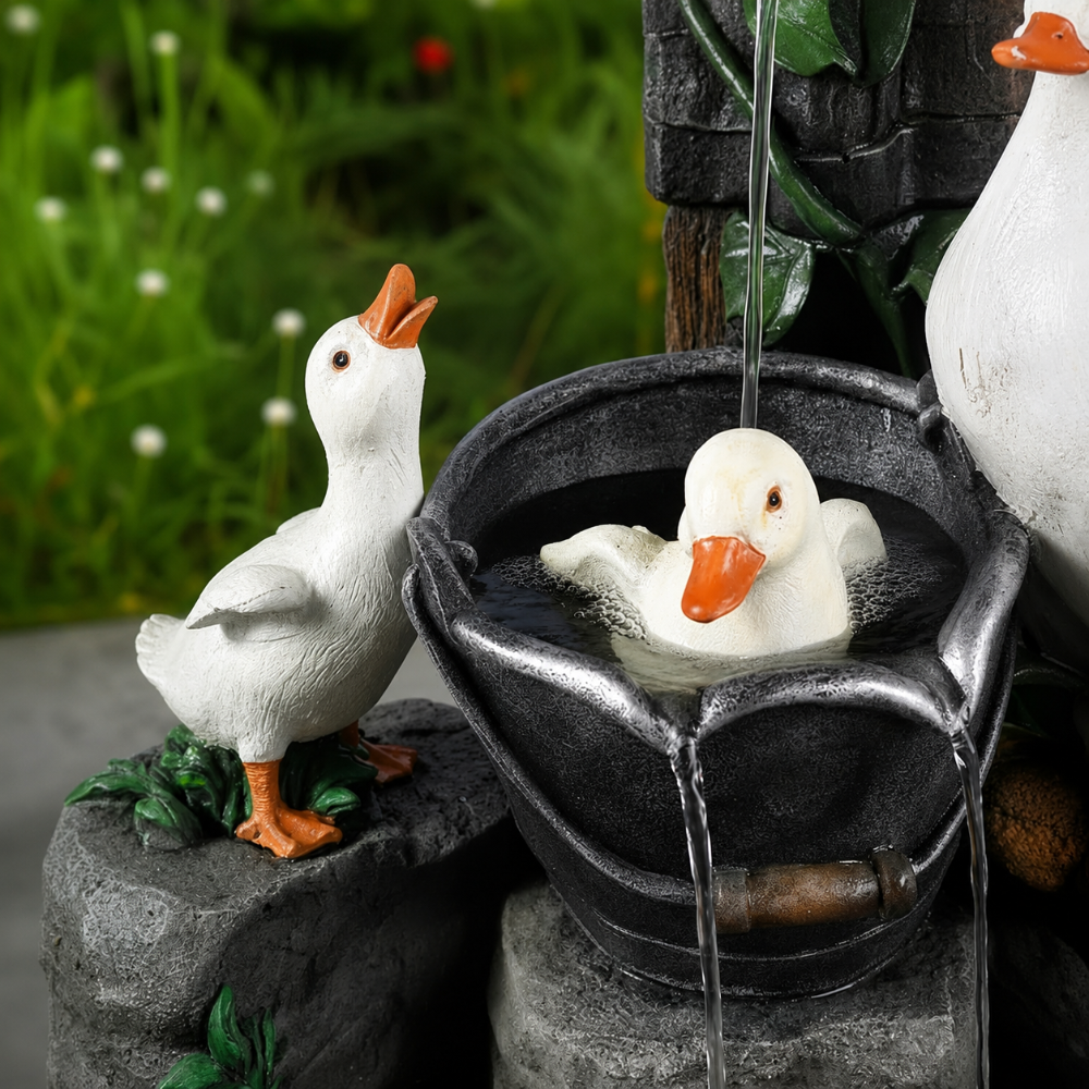 Solar Garden Birdbath Water Fountain