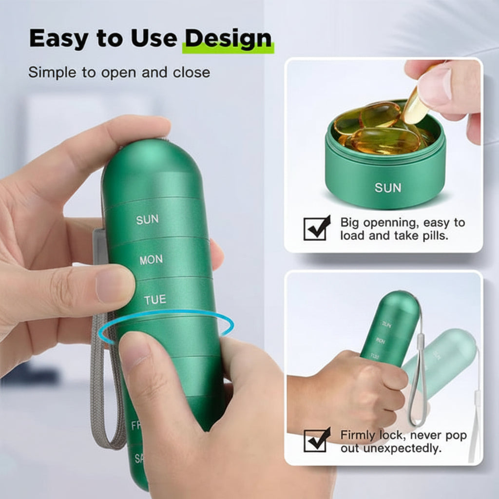 Pill Organizer Portable Case Travel Friendly Design - Image 8