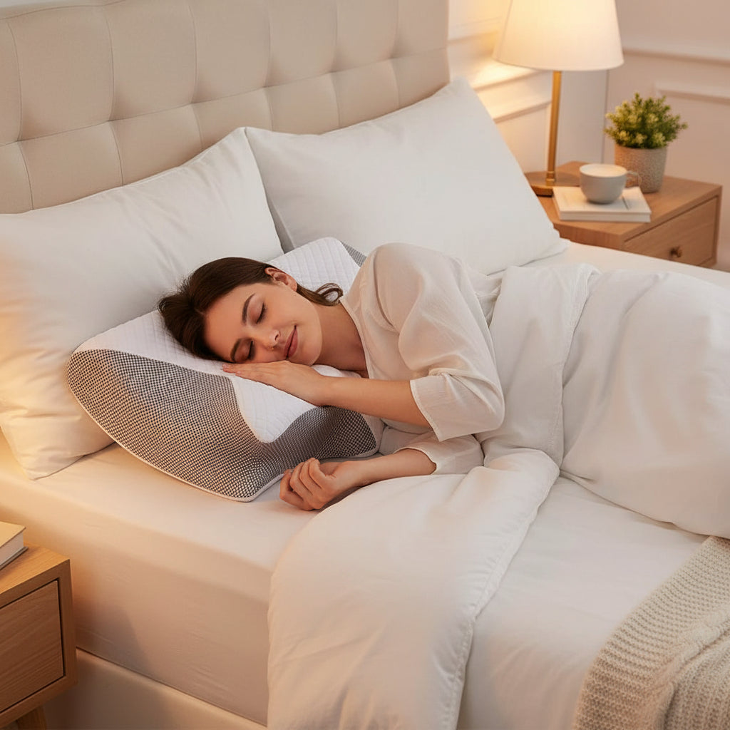 Pillow Side Sleepers Memory Foam Ergonomic Design - Image 8