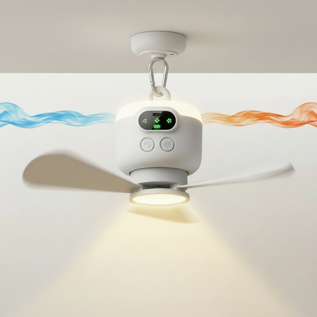 Portable Fan Camping Remote Control Hanging Hook - Image 2