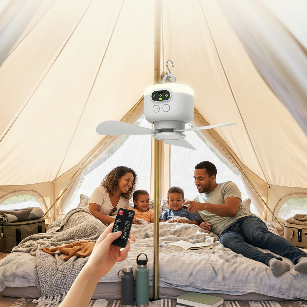 Portable Fan Camping Remote Control Hanging Hook - Image 4