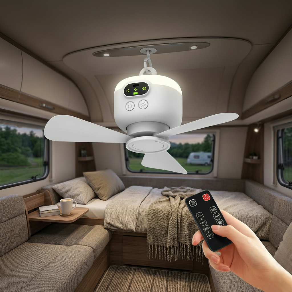 Portable Fan Camping Remote Control Hanging Hook - Image 5