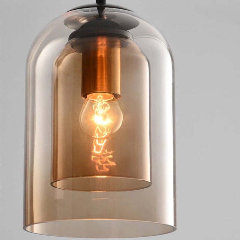 Mica Double Glass Pendant Lamp