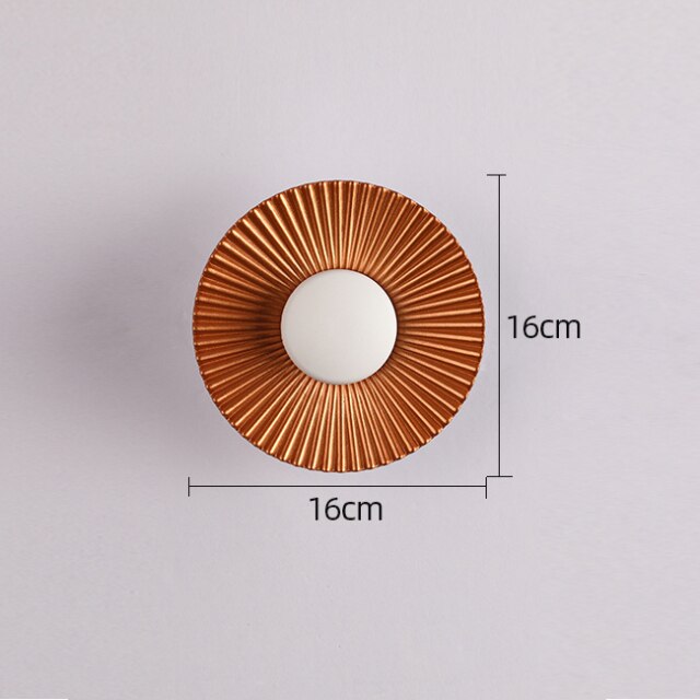Hasna SunRay Metallic Wall Lamp