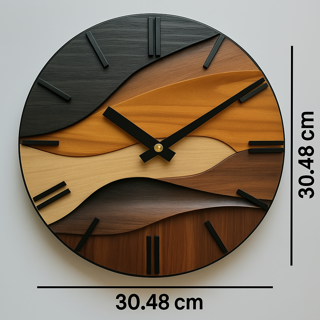 Artistic Wood Grain Wall Clock