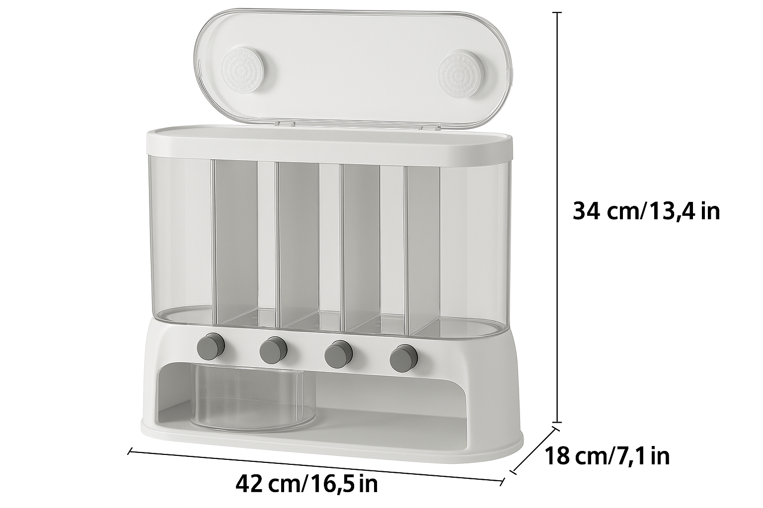 Multi Compartment Airtight Grain Container