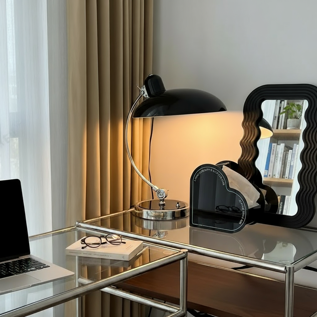 ScandiArc Curved Table Lamp