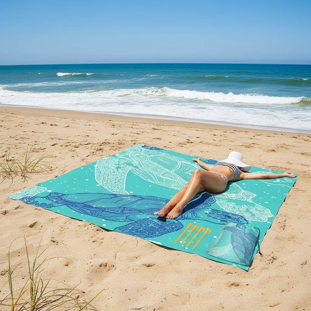 Sandproof Beach Blanket Outdoor Travel Picnics - Image 2