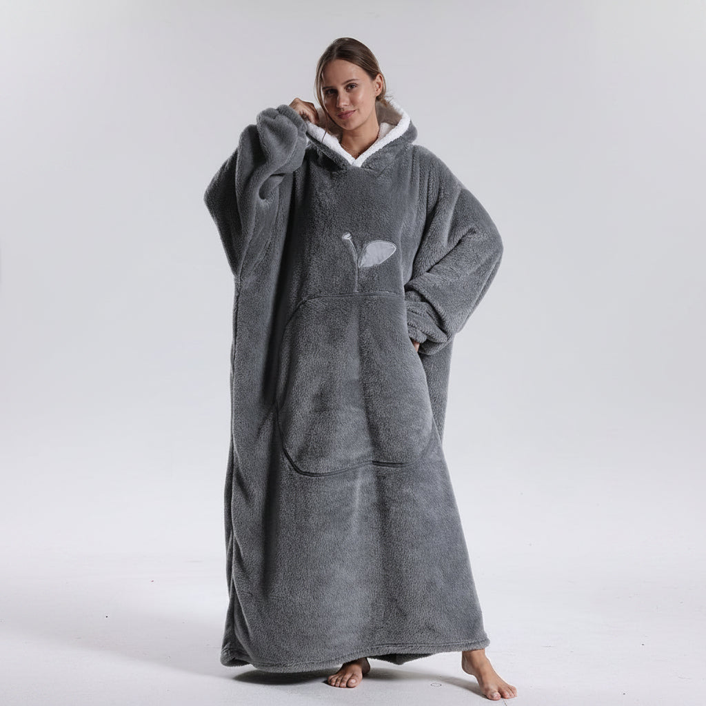 Snuggie Wearable Blanket Hooded Cozy Winter Hooded Throw - Image 1