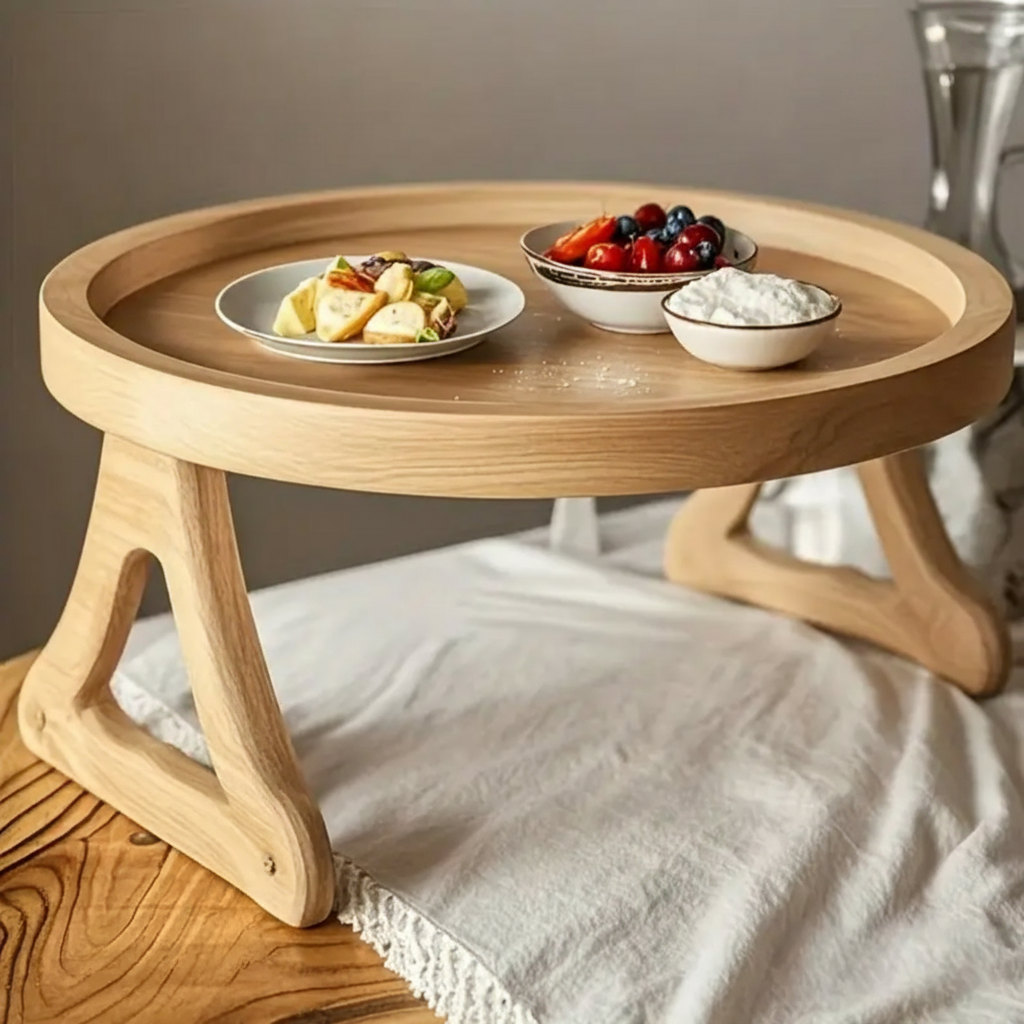 Sofa Side Table Armrest Tray Adjustable Folding - Image 7