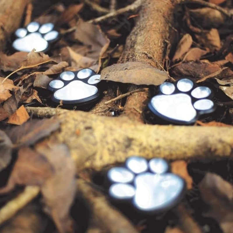 Solar Lights Paw Print Outdoor Waterproof Garden Path Decor - Image 2
