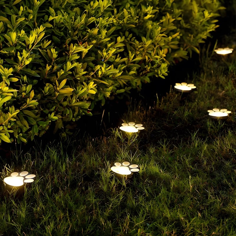 Solar Lights Paw Print Outdoor Waterproof Garden Path Decor - Image 7