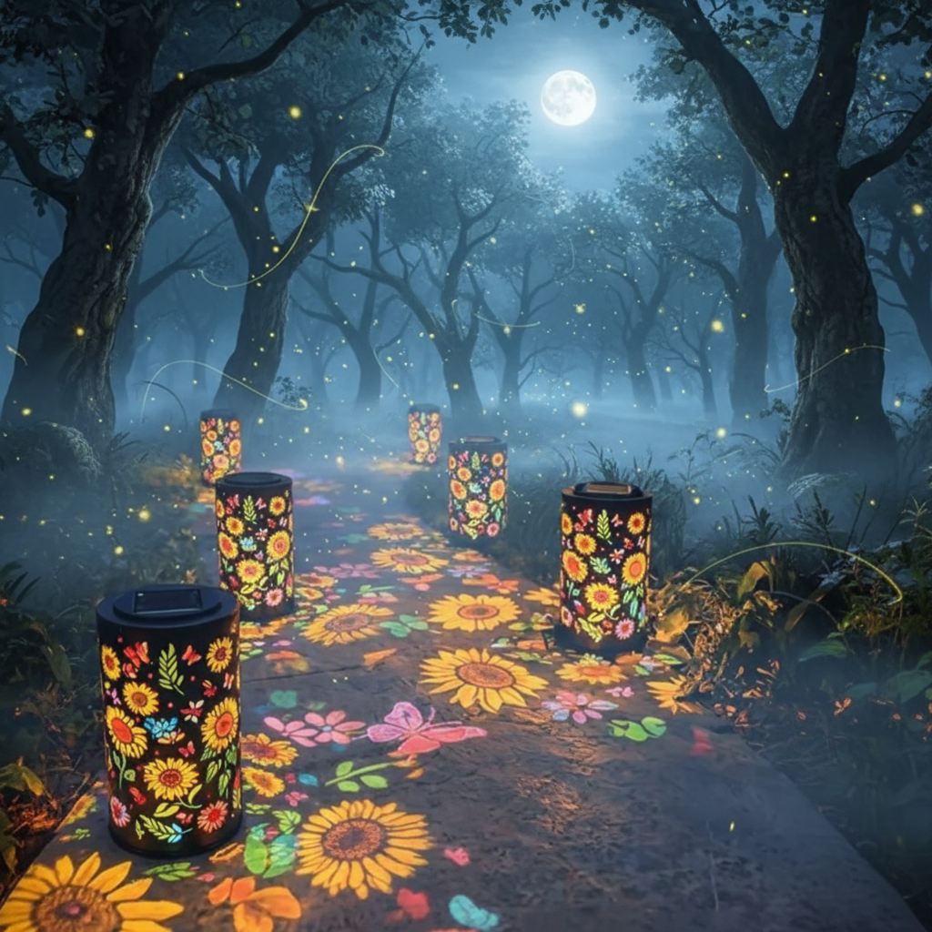 Solar Powered Outdoor Lantern Decorative Garden Light - Image 1