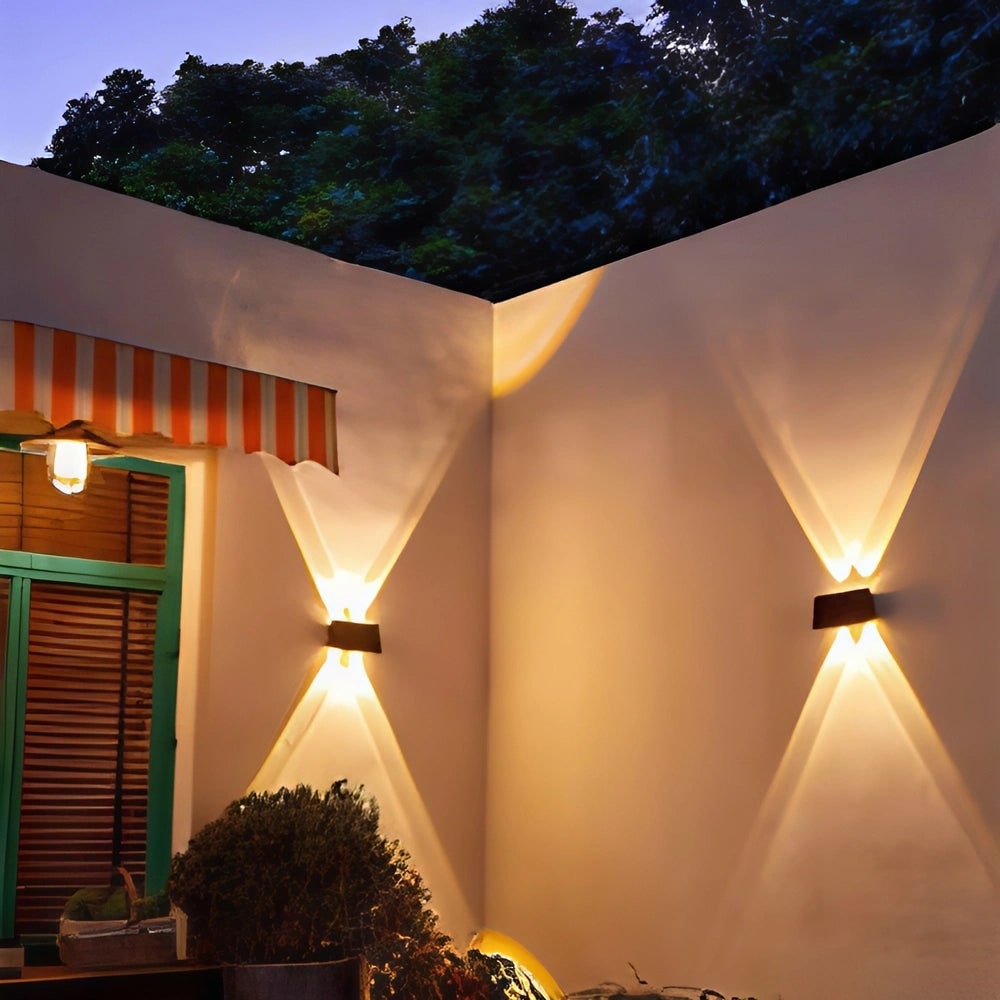 Solar Powered Outdoor Lighting Wall Garden Accent - Image 1