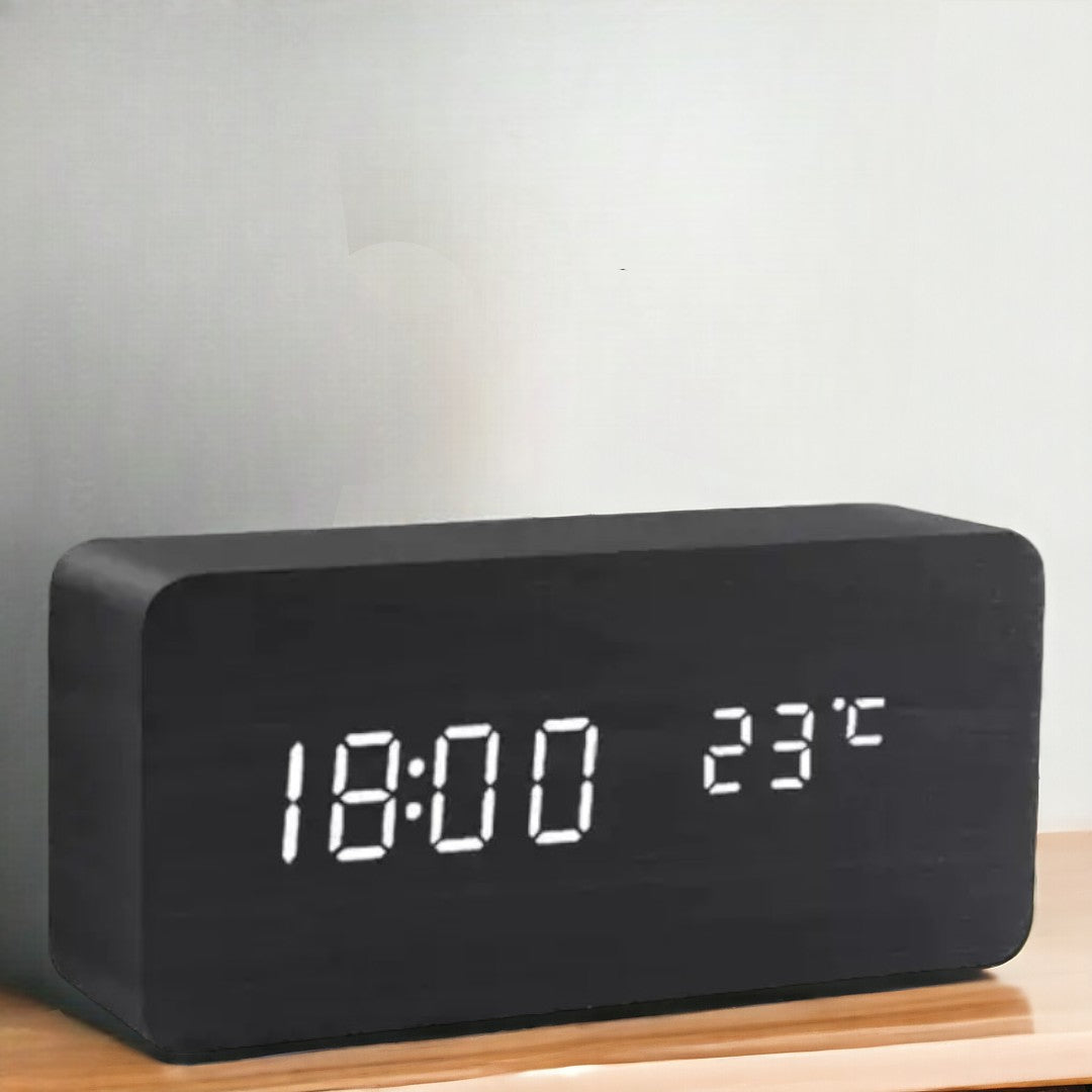Voice-Controlled Wooden Smart Alarm Clock