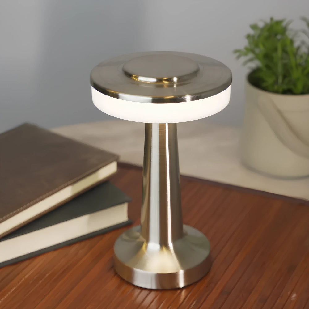 Table Lamp Cordless Metal Rechargeable Dimmable LED Light - Image 10