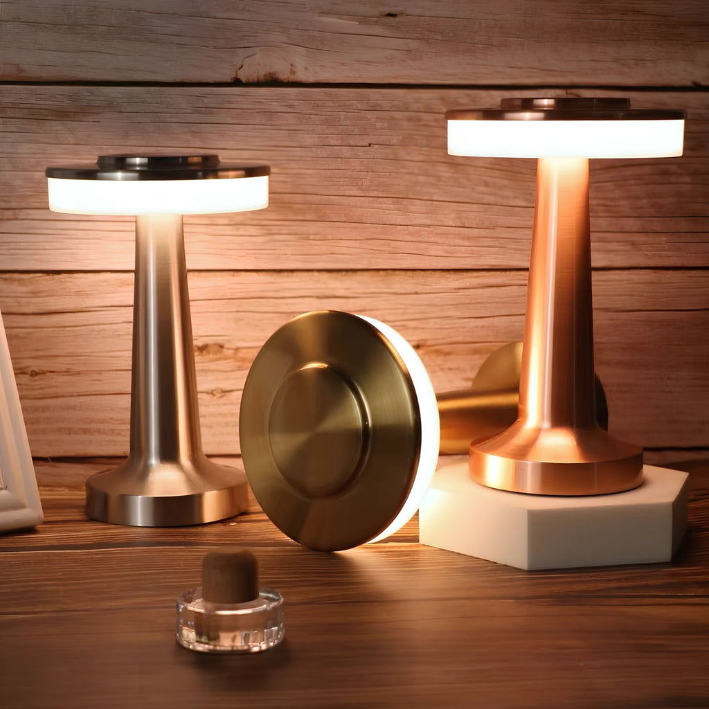 Table Lamp Cordless Metal Rechargeable Dimmable LED Light - Image 12