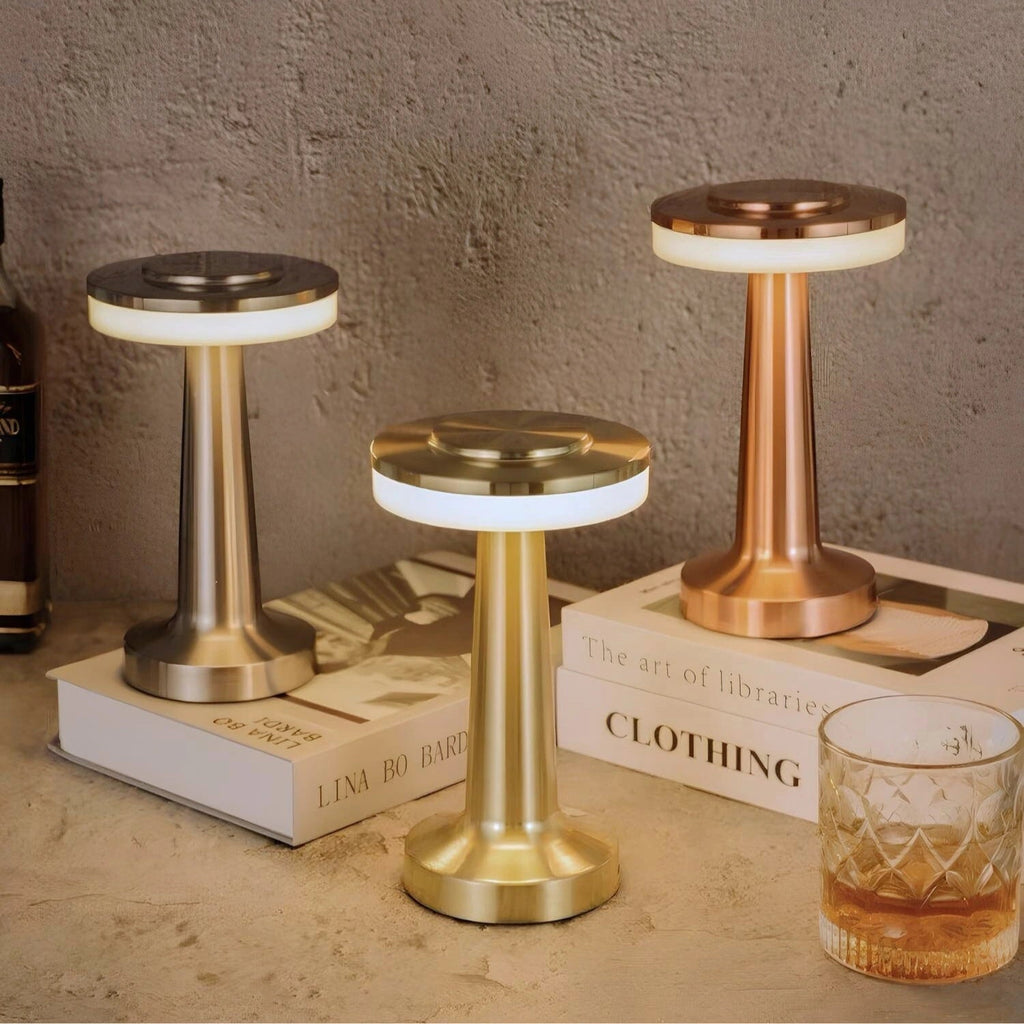 Table Lamp Cordless Metal Rechargeable Dimmable LED Light - Image 13