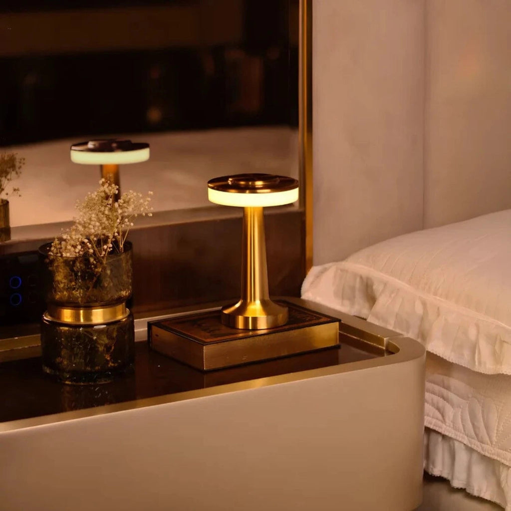 Table Lamp Cordless Metal Rechargeable Dimmable LED Light - Image 3