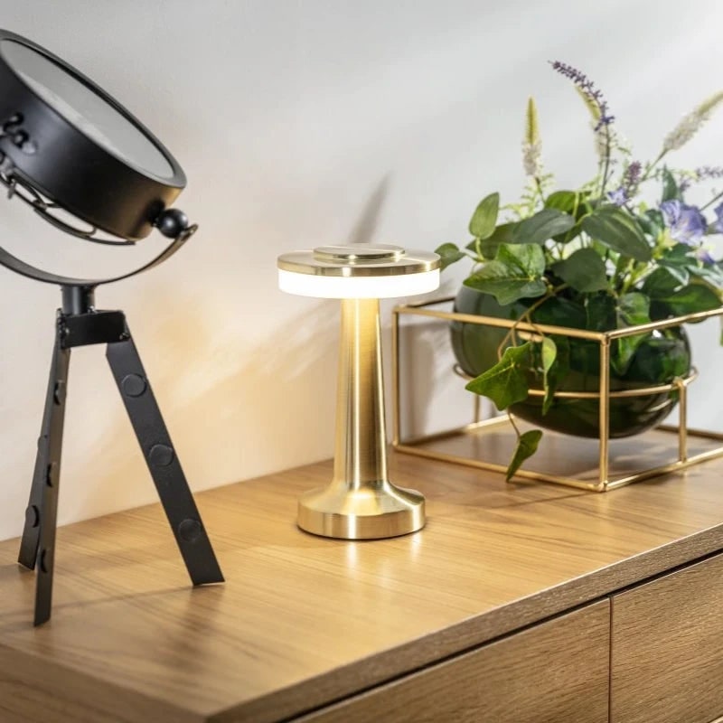 Table Lamp Cordless Metal Rechargeable Dimmable LED Light - Image 4