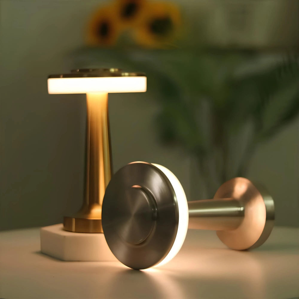 Table Lamp Cordless Metal Rechargeable Dimmable LED Light - Image 9