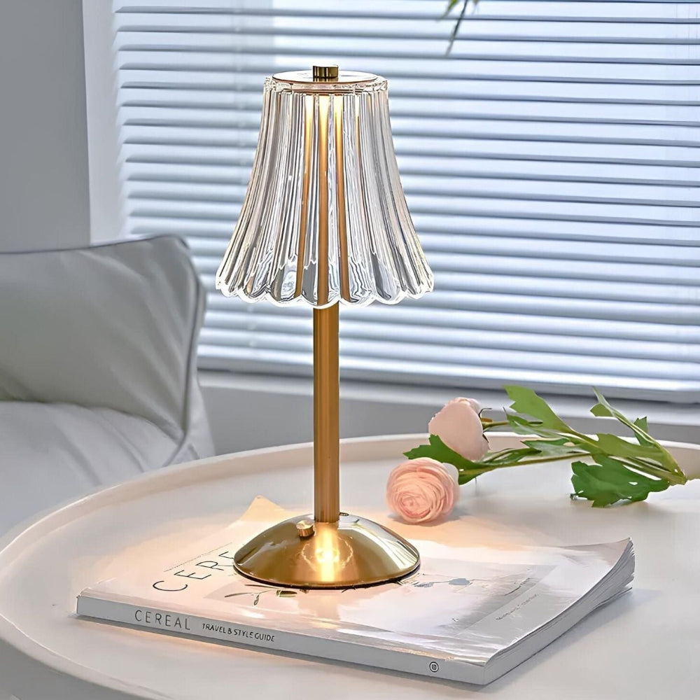 Table Lamp Crystal Cordless Rechargeable Dimmable LED Light - Image 3