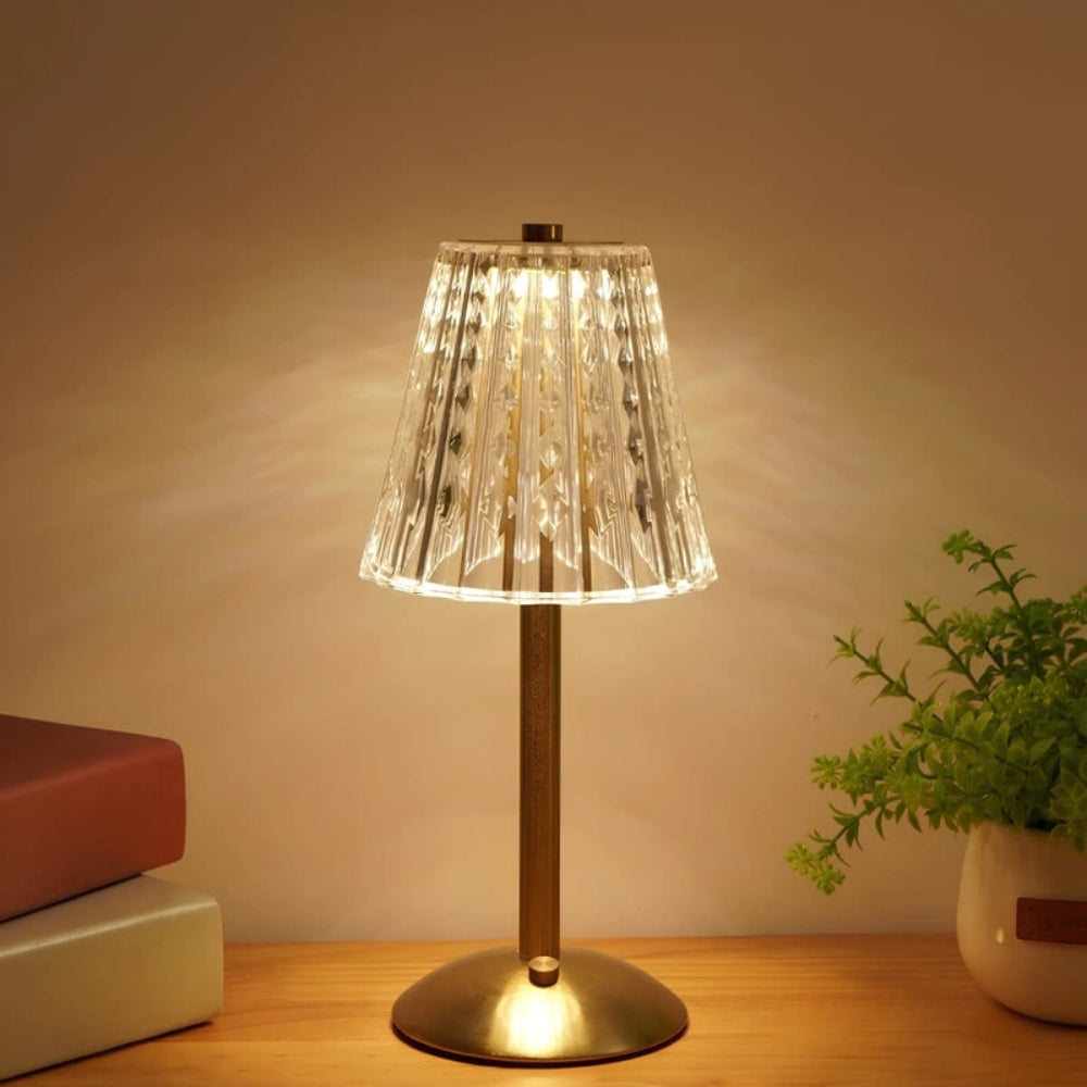 Table Lamp Crystal Cordless Rechargeable Dimmable LED Light - Image 4
