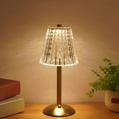 Table Lamp Crystal Cordless Rechargeable Dimmable LED Light - Image 4