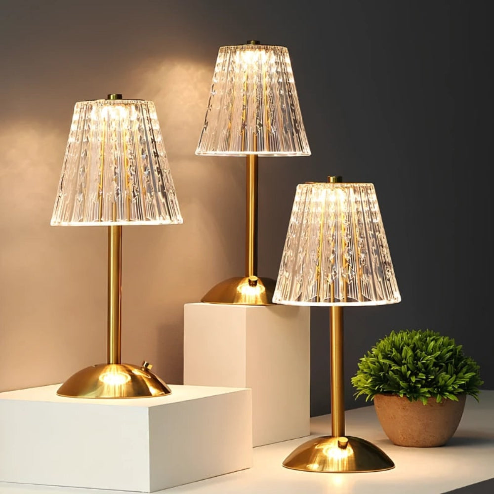 Table Lamp Crystal Cordless Rechargeable Dimmable LED Light - Image 5