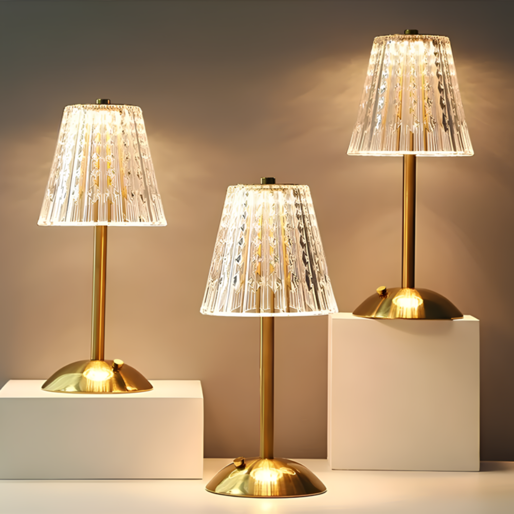 Table Lamp Crystal Cordless Rechargeable Dimmable LED Light - Image 8