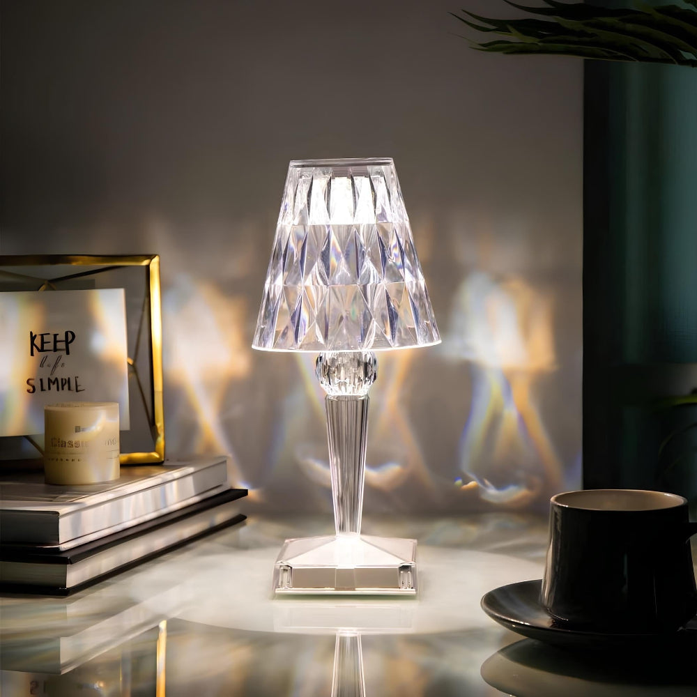 Table Lamp Crystal Rechargeable Touch Dimmable LED Light - Image 11