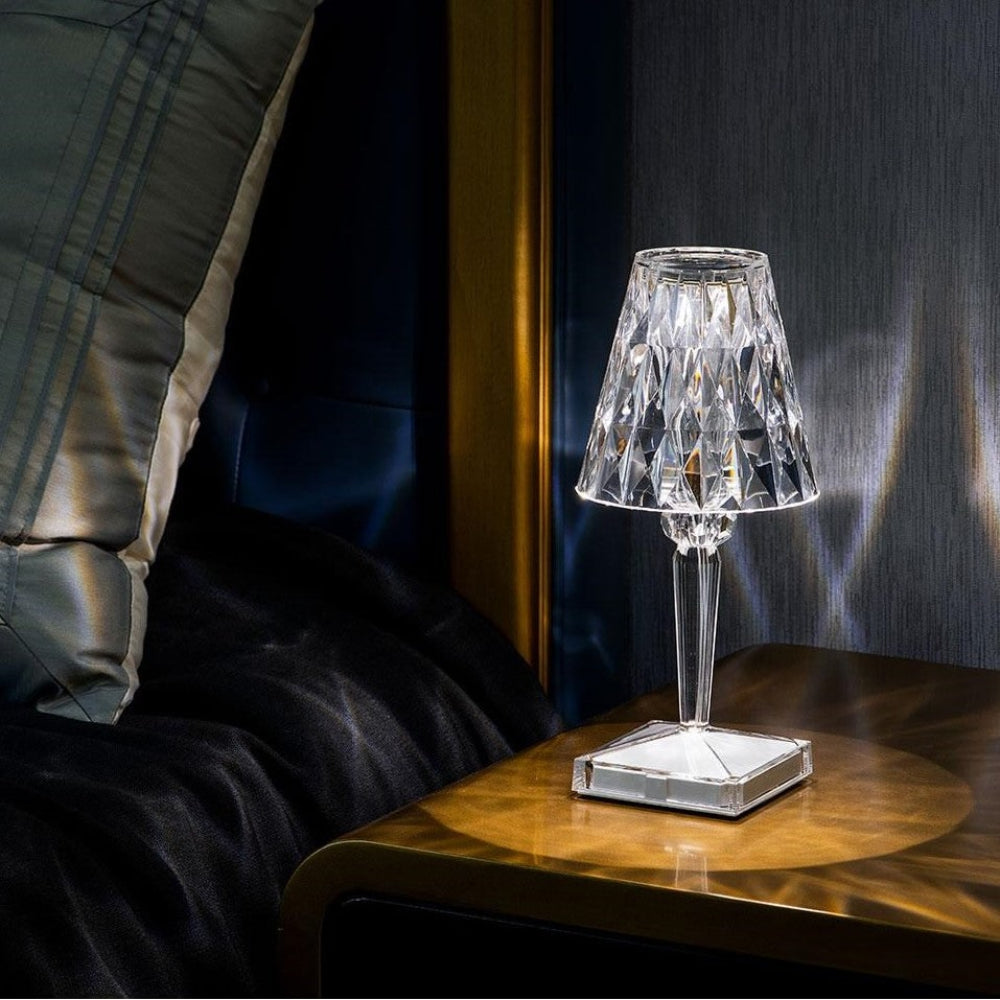 Table Lamp Crystal Rechargeable Touch Dimmable LED Light - Image 3