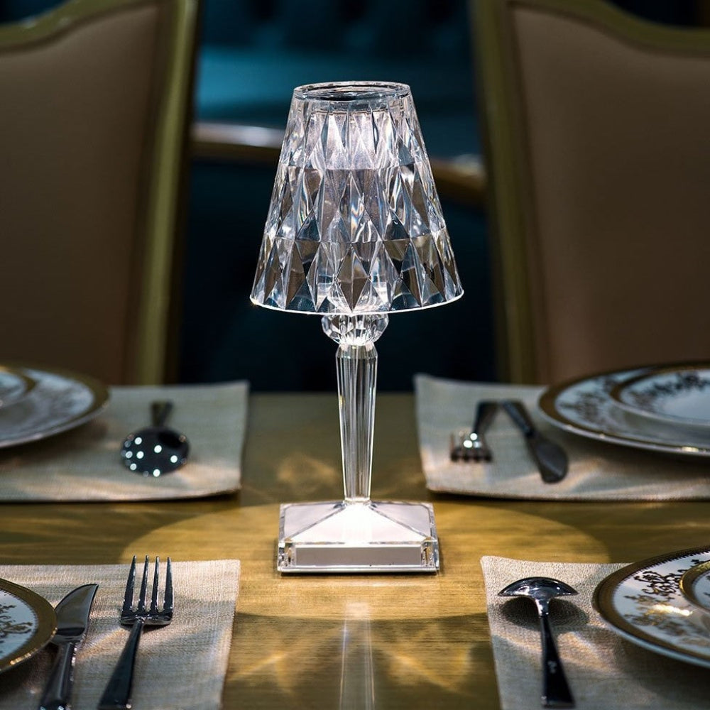 Table Lamp Crystal Rechargeable Touch Dimmable LED Light - Image 6