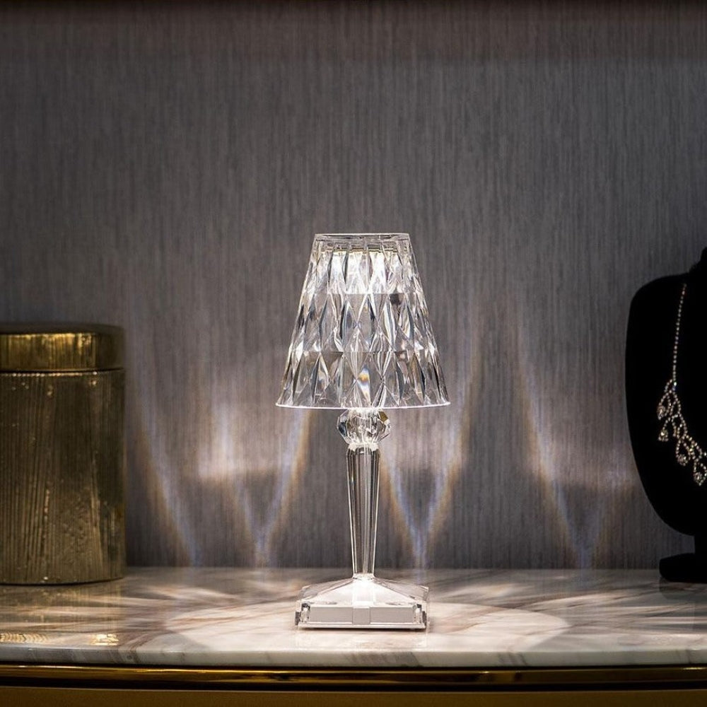 Table Lamp Crystal Rechargeable Touch Dimmable LED Light - Image 7