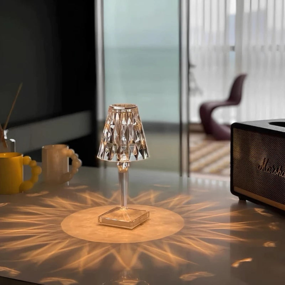 Table Lamp Crystal Rechargeable Touch Dimmable LED Light - Image 9