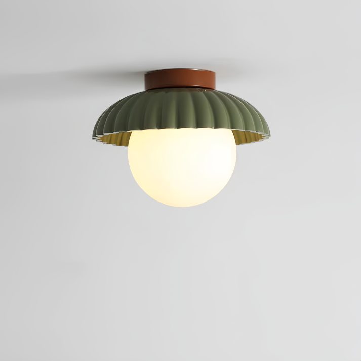 Iron & Glass Hallway Ceiling Light
