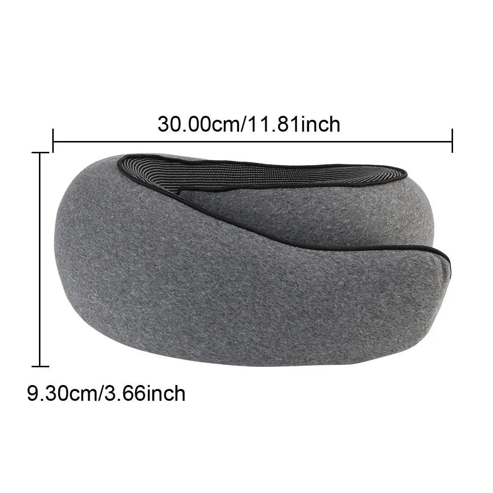 Travel Neck Pillow Memory Foam U-Shaped Neck Roll - Image 6