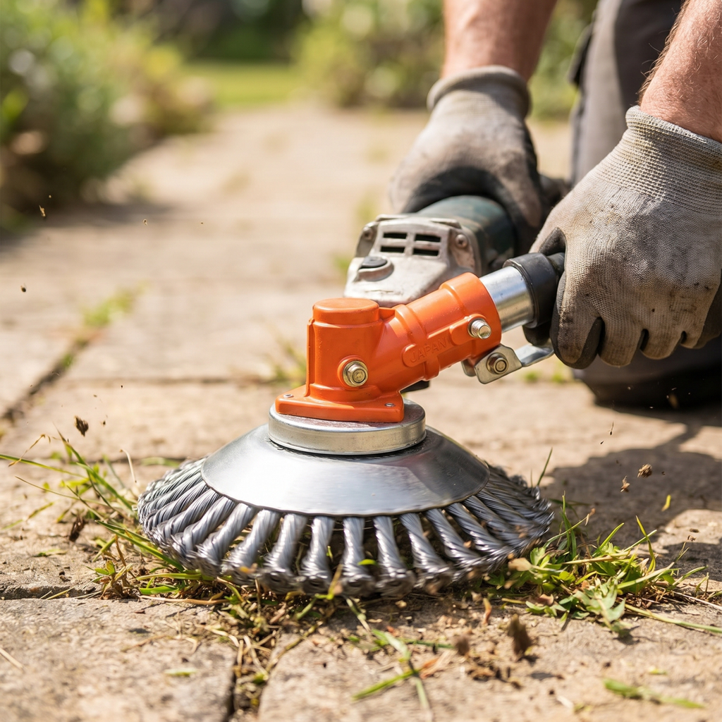 Trimmer Attachment Weed Removal Durable Carbon Steel Design - Image 1