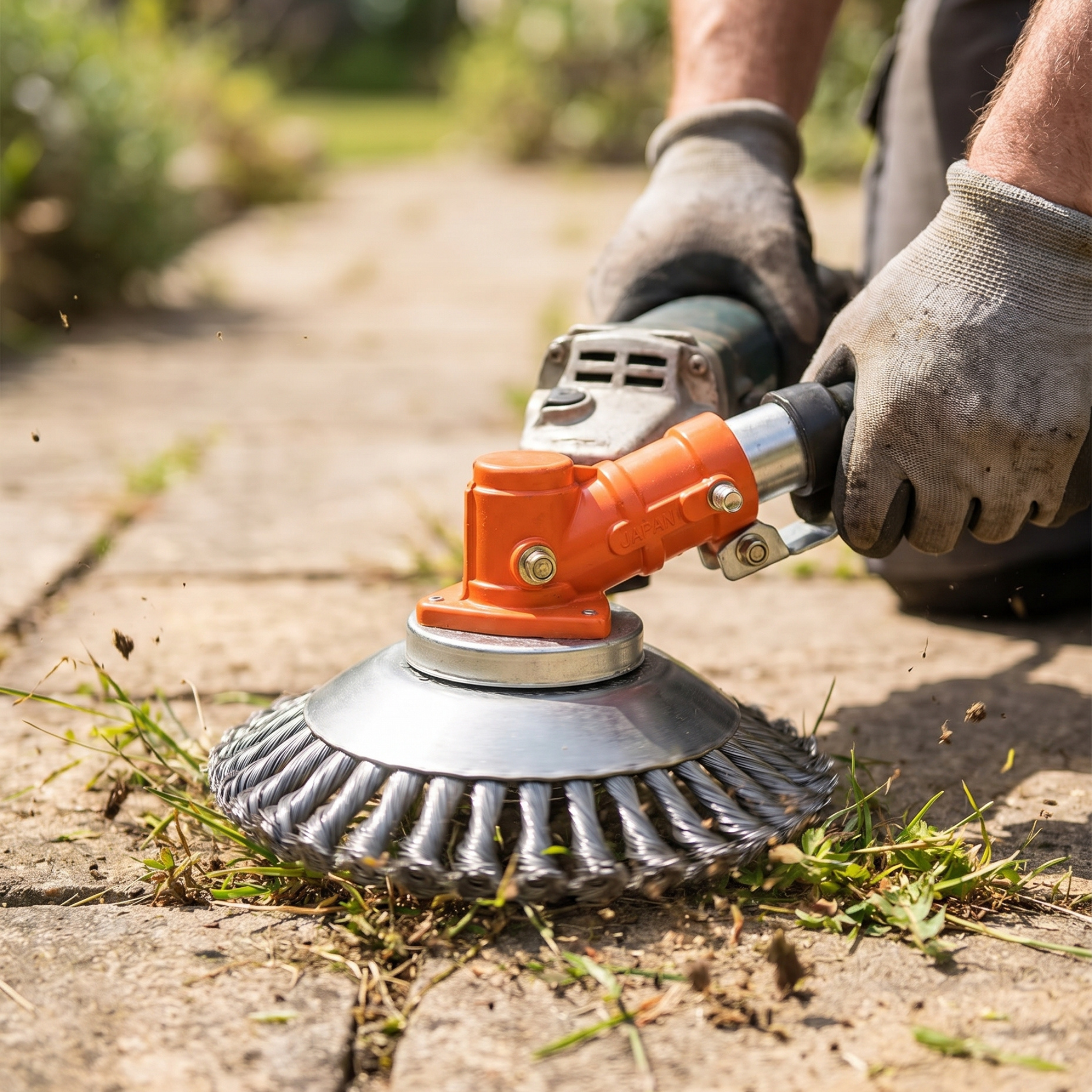 Trimmer Attachment Weed Removal Durable Carbon Steel Design - Image 1
