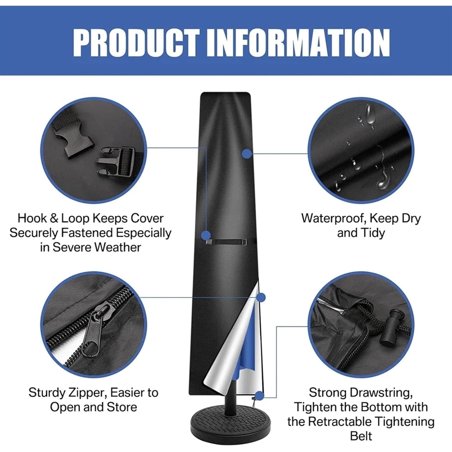 Umbrella Cover Garden Accessory Weather Resistant Design - Image 6