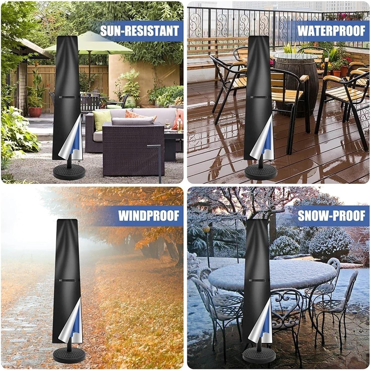 Umbrella Cover Garden Accessory Weather Resistant Design - Image 7