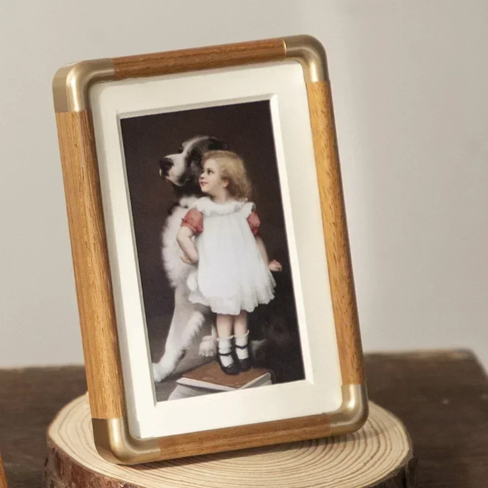 Brooks Wood & Brass Photo Frame