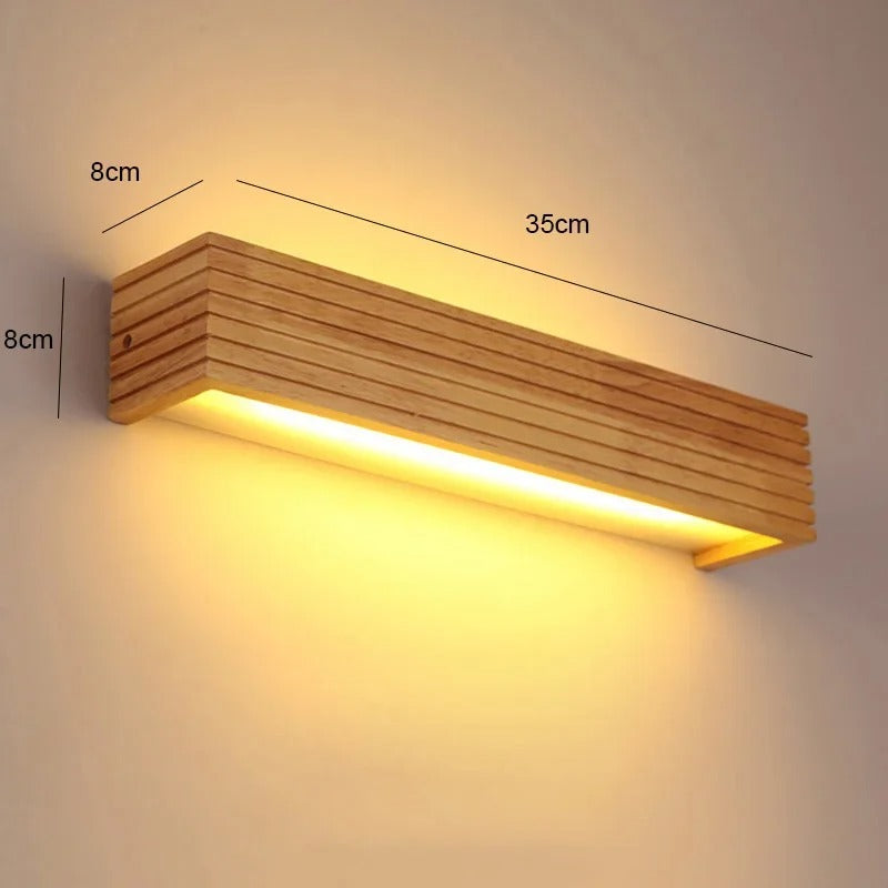 Wooden Minimalist LED Wall Lamp