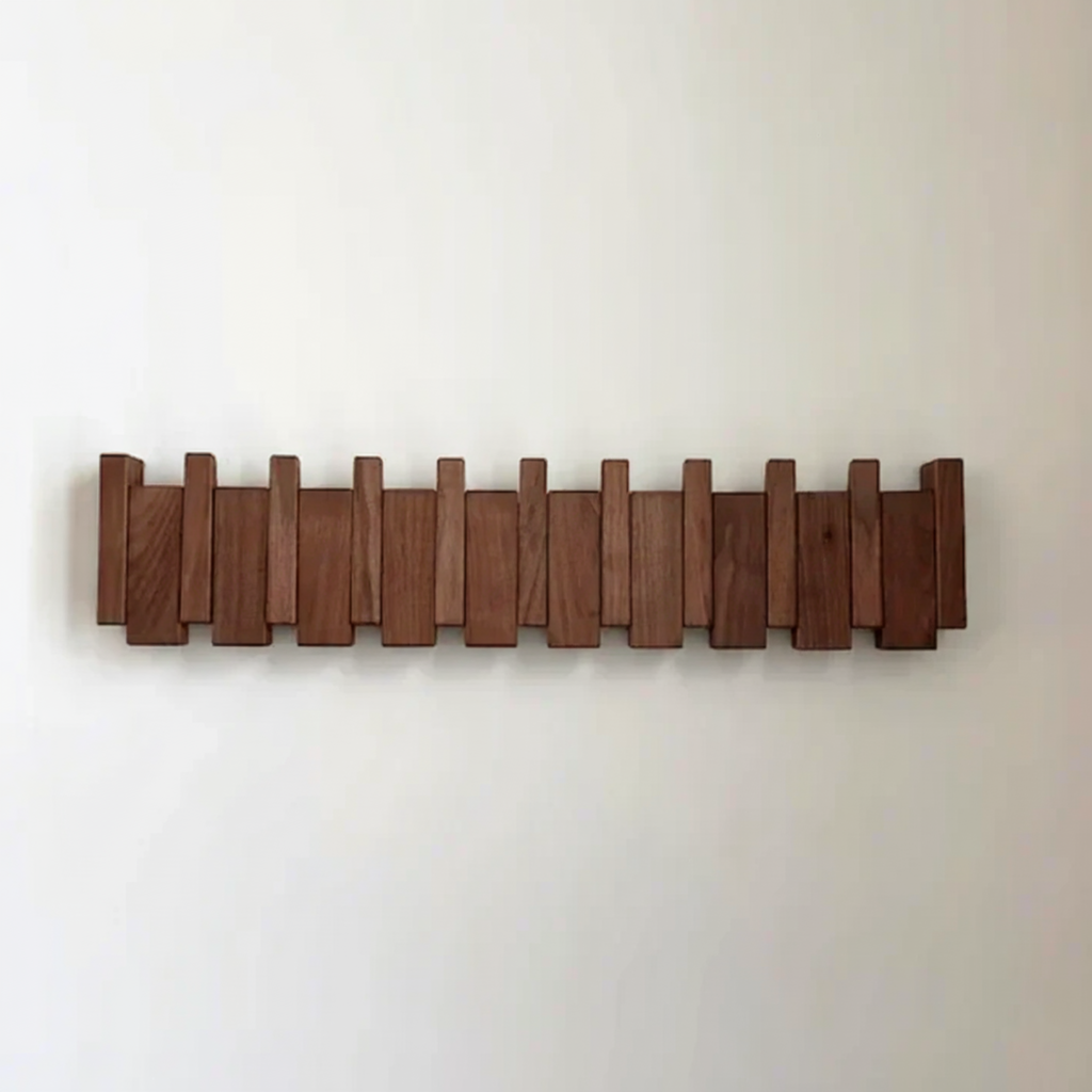 Wall-Mounted Coat Rack Wooden Modern Design - Image 4
