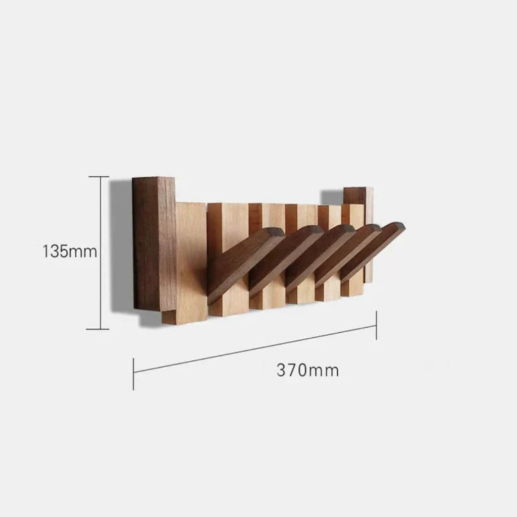 Wall-Mounted Coat Rack Wooden Modern Design - Image 7
