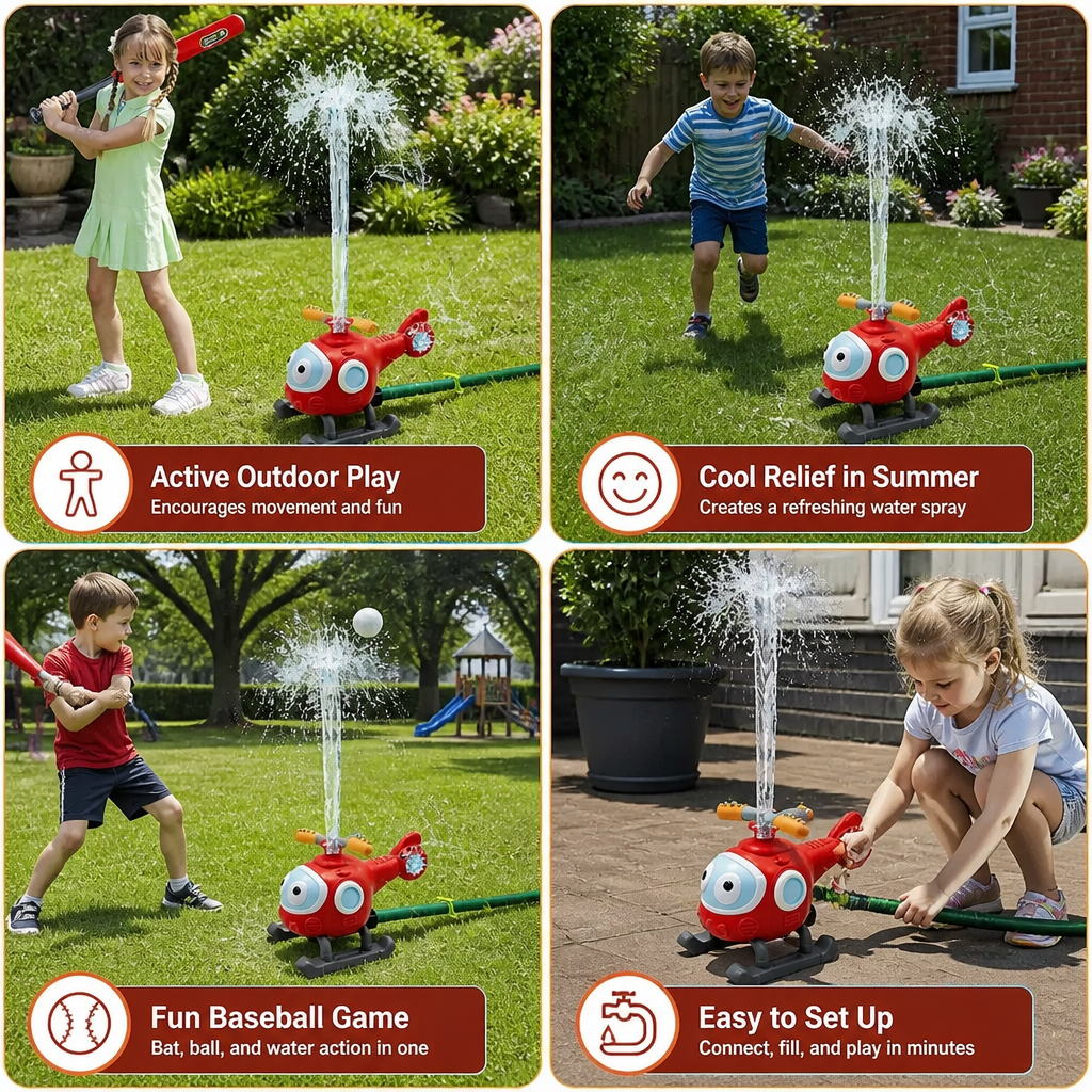 Water Sprinkler Toy Outdoor Summer Fun Playtime Activities - Image 4